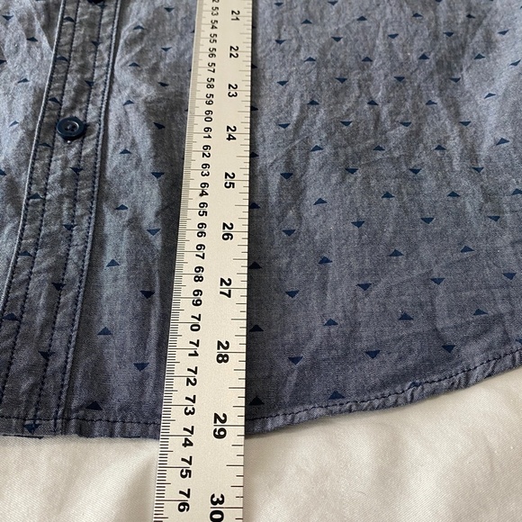 Ripzone Blue/Gray Patterned Men's Short Sleeve Button Up Shirt Size Large - Picture 9 of 11